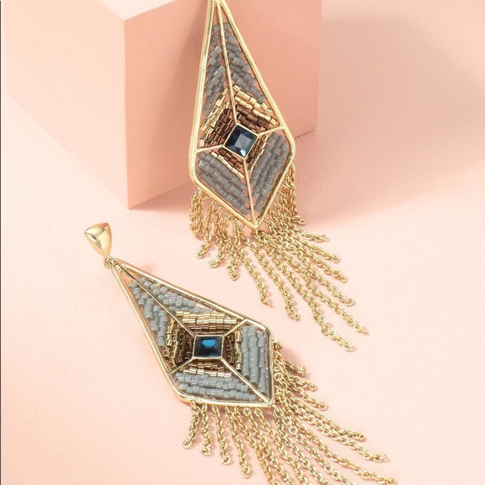 Aiyanna Fringe Chandelier Earrings - Picture 1 of 7